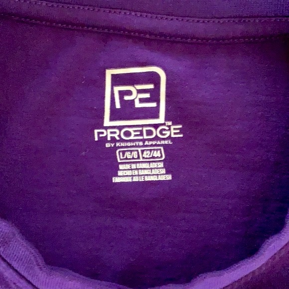 PROEDGE Clemson Tigers Men Purple/Orange Embroidered Short-Sleeve Tee - Picture 3 of 4